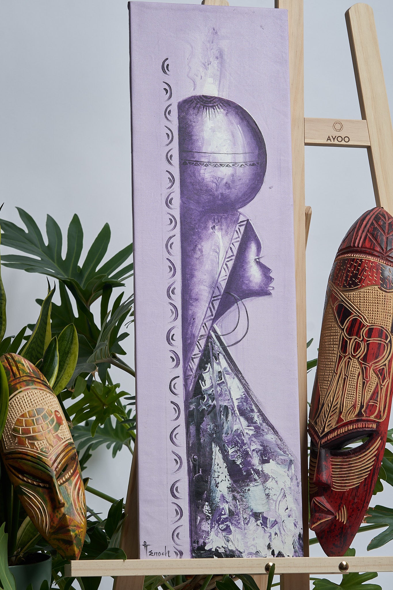 Purple Lady Carrying Pot